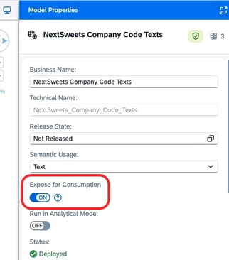SAP Datasphere Expose for Consumption
