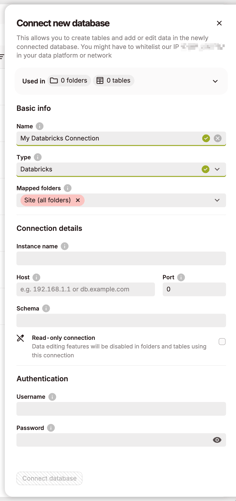 new-databricks-connection