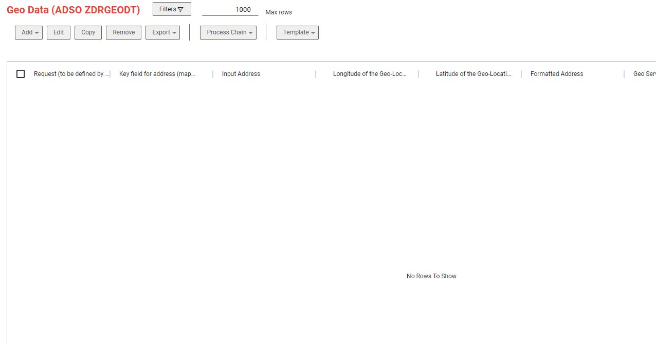 An address entered in NextTables; latitude, longitude and the formatted address appear automatically on save